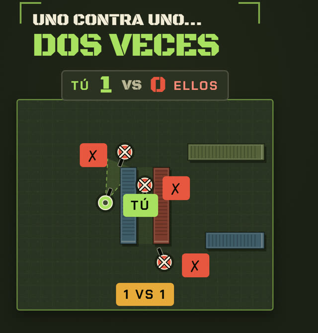Cuando se separan, sales por la otra punta