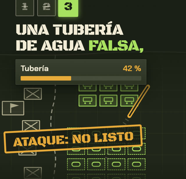 Una tubería de agua falsa